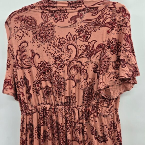 Isabel Maternity by Ingrid & Isabel Salmon Short-Sleeved V-Neck Maxi Dress XXL - Picture 5 of 9